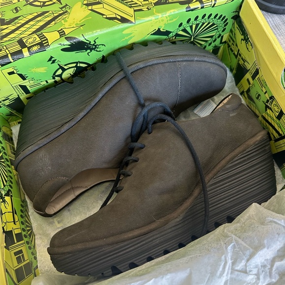 FLY LONDON YUMI683FLY CUPIDO NICOTINE grey/black/brown Shoes size 39 size 8 - Picture 12 of 13